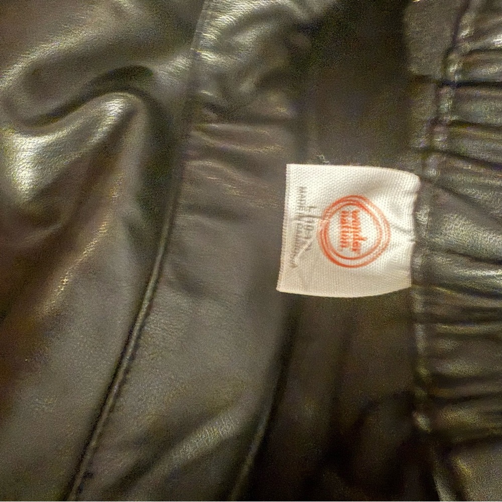 Wonder Nation, Black Faux Leather Pinafore Dress, Size 10/12 - Picture 9 of 9